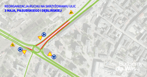 Ulica 3 maja w Sosnowcu wciąż w remoncie