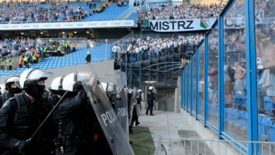 9 zatrzymanych kiboli po burdzie na meczu Lech Poznań-Legia Warszawa. Są pierwsze zarzuty (fot.TVP Info)