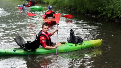 Rybnik: Kajakarze posprzątali rzekę Nacyna. Uzbierały się dwie ciężarówki śmieci! (fot.UM Rybnik)