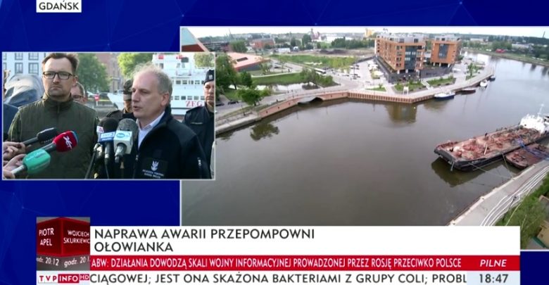 Tysiące litrów ścieków w Motławie. Naprawa przepompowni trwa (TVP Info)