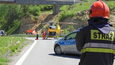 Jaworzno: Mężczyzna, który spadł z kładki w ośrodku GEOsfera nie żyje(zdjęcia: Bartłomiej Lesiak - Fotografia Ratownicza)