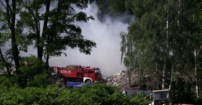 Kolejne pożary na składowiskach odpadów w woj.śląskim [WIDEO] (fot.mat.TVS)