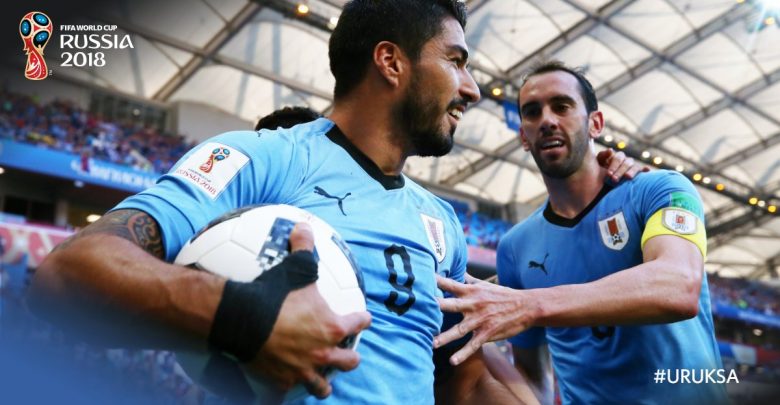 Wygrana Urugwaju z Arabią Saudyjską! Suarez bohaterem meczu (fot. twitter FIFA)