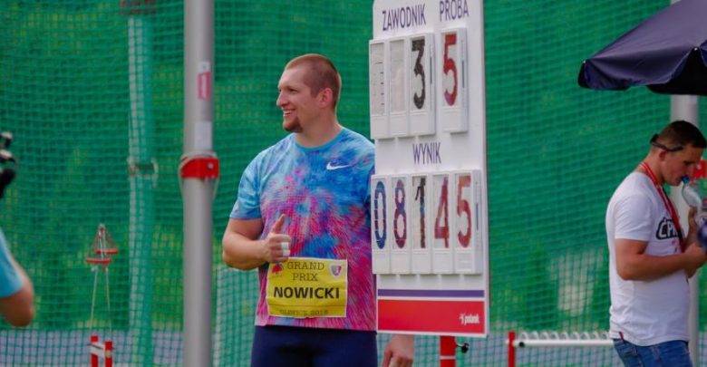Wojciech Nowicki rzucił młotem 81,45 m podczas niedzielnego międzynarodowego mityngu lekkoatletycznego w Gliwicach (fot.UM Gliwice)