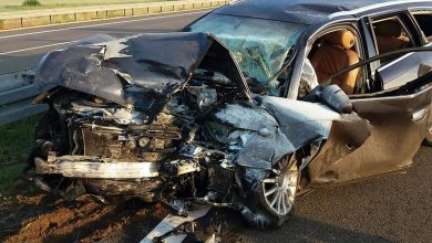 Czołowe zderzenie z tirem [ZDJĘCIA] Kierowca Audi jechał pod prąd, był pijany i miał zakaz prowadzenia pojazdu (fot.Policja Lubuska)