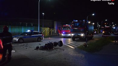 Śmiertelny wypadek motocyklisty w Tychach [ZDJĘCIA] (fot.KMP Tychy)