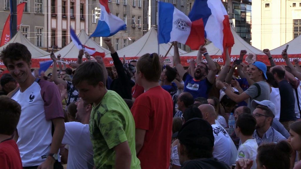 Katowice: Strefa kibica pełna podczas finału Francja-Chorwacja