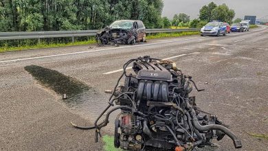 Tragiczny wypadek na A4. Kierowca jechał pod prąd [ZDJĘCIA] (fot.KWP Kraków)