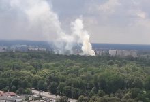 Pożar w Katowicach! Ogromny słup dymu w rejonie Parku Kościuszki (fot.Łukasz Kądziołka)