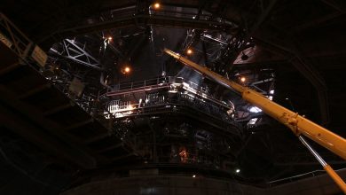 Remont wielkiego pieca w dąbrowskiej Hucie ArcelorMittal [WIDEO] To w nim produkuje się rocznie 2 mln ton stali (fot.mat.TVS)