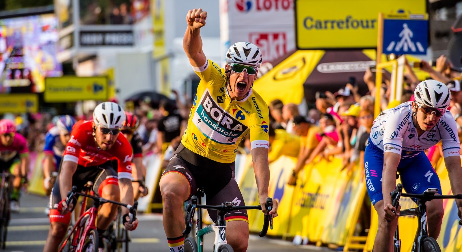 Pascal Ackermann wygrał drugi etap 75. Tour de Pologne z Tarnowskich Gór do Katowic. To już jego druga wygrana w TdP 2018! (fot.TdP2018)