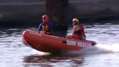 Dramat w Darłówku: Z morza wyłowiono ciało 11-latki. Trwają poszukiwania 13-latka (fot.TVP Info)