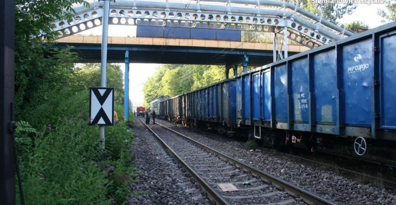 Tragiczny wypadek w Siemianowicach Śląskich. Nie żyje 62-latek potrącony przez pociąg (fot.Śląska Policja)