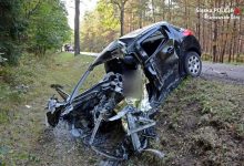 Śląskie: Tragiczny wypadek w Tworogu. Mężczyzna zginął podczas manewru wyprzedzania (fot.Śląska Policja)