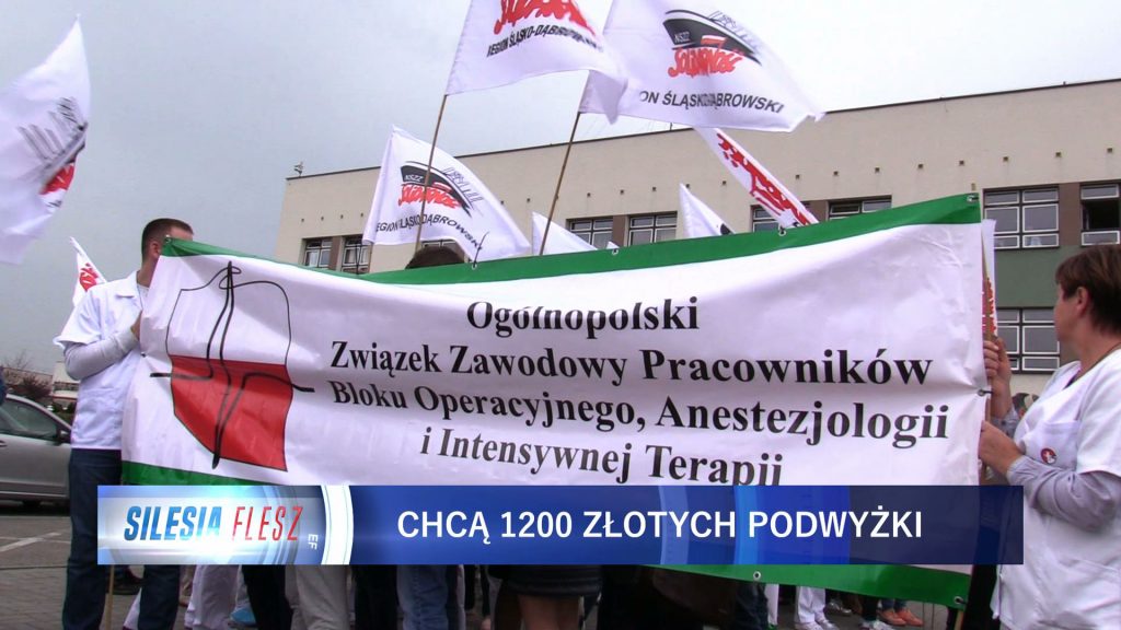 Protest w Wojewódzkim Szpitalu Specjalistycznym nr 3 w Rybniku. Dziś jego pracownicy demonstrowali przed szpitalem