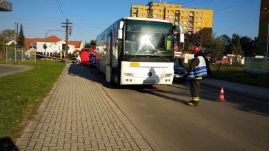 Czechowice-Dziedzice: Kierowca autobusu potrącił rowerzystę. Zginął na miejscu (fot. KMP Bielsko-Biała)