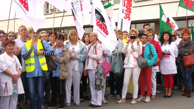 Demonstracja nie pomogła: rozpoczął się strajk w rybnickim szpitalu