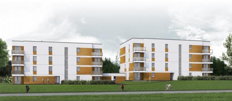 Nowe bloki powstają w Gliwicach. Znajdzie się w nich prawie 150 mieszkań (fot.UM Gliwice)