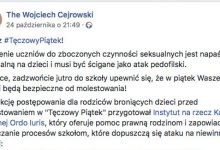 Wojciech Cejrowski o „Tęczowym Piątku”: won! To napaść seksualna