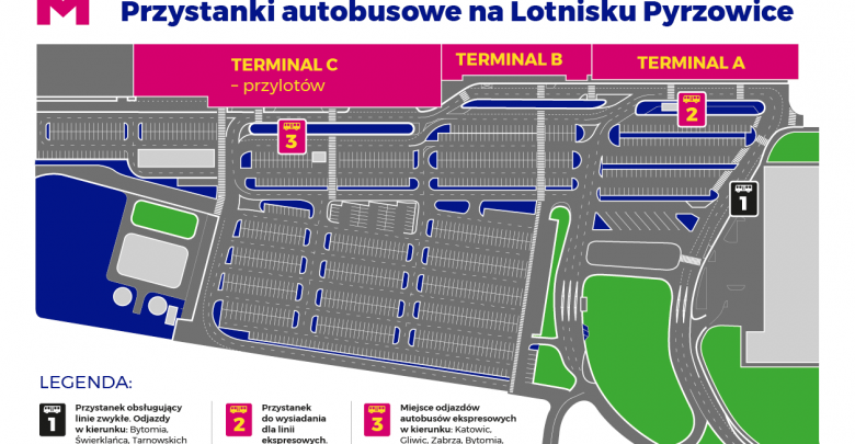 Autobusy na lotnisko w Pyrzowicach ruszą w połowie listopada. Znamy ceny biletów i lokalizację przystanków (fot.GZM)