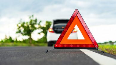 Pożar samochodu na autostradzie A1 w Gliwicach