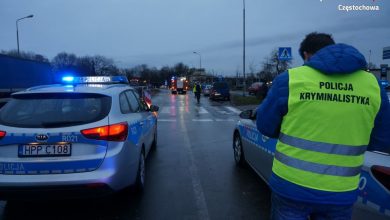 Tragiczny wypadek w Częstochowie! Nie żyje mężczyzna [ZDJĘCIA] (fot. KMP Częstochowa)