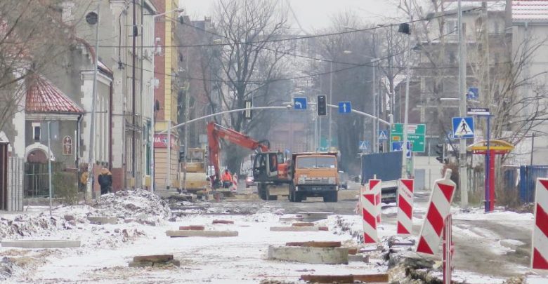 Wszystko wskazuje na to, że remont ul. Jagiellońskiej i Zabrskiej w Gliwicach przedłuży się do 2019 r.(fot.UM Gliwice)