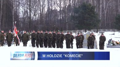 Katowice: Pogrzeb pułkownika Mariana Piotrowicza "Komety". Żołnierz Armii Krajowej zmarł w wieku 96 lat [WIDEO] (fot.mat.TVS)