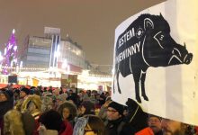 Stop rzezi dzików! Protest w Katowicach przeciwko masowemu odstrzałowi dzików (zdjęcia: Platforma Obywatelska Region Śląski/facebook)