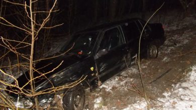 Samochód spadł ze skarpy w Rybniku! [ZDJĘCIA] Kierowca trafił do szpitala(fot. KMP Rybnik)