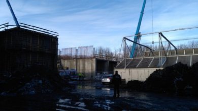 Tragedia na budowie w Zabrzu [ZDJĘCIA] Mężczyzna spadł w wysokości 5 metrów! (fot. KMP Zabrze)