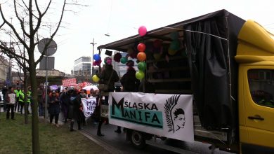 „XI Śląska Manifa”, czyli marsz feministek przez centrum Katowic [WIDEO] (fot.mat.TVS)