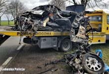 Tragiczny wypadek 22-letniego kierowcy BMW [ZDJĘCIA] (fot. Policja Lubuska)