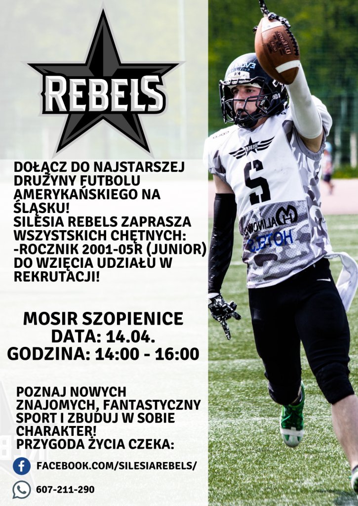 Śląskie: Trwa rekrutacja do drużyny futbolu amerykańskiego SILESIA REBELS JUNIOR TEAM (fot.UM Katowice)