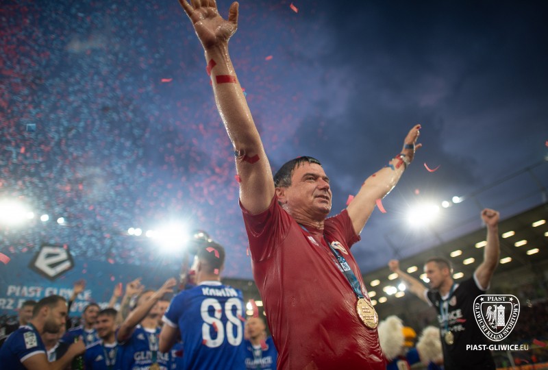 Tytuł po trzydziestu latach powrócił na ziemię śląską - No, co można powiedzieć. Mamy Majstra! - skwitował z uśmiechem Fornalik (fot.Piast Gliwice)