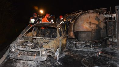 Masakra! Samochody w ogniu, kilka osób poszkodowanych w szpitalu (fot. Policja Podkarpacka)