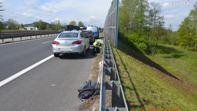 Śląskie: Poszukiwany listami gończymi wbiegł na ekspresówkę wprost pod samochód! (fot.Policja Śląska)