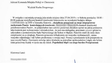 Powiedział policjantom, że nielegalnie sprawdzają trzeźwość. Później wysłał list z przeprosinami