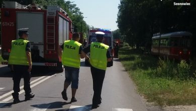 Sosnowiec: Motocyklista wjechał w kobietę na pasach. Matka dwójki dzieci nie żyje [NOWE FAKTY] (fot.KMP Sosnowiec)