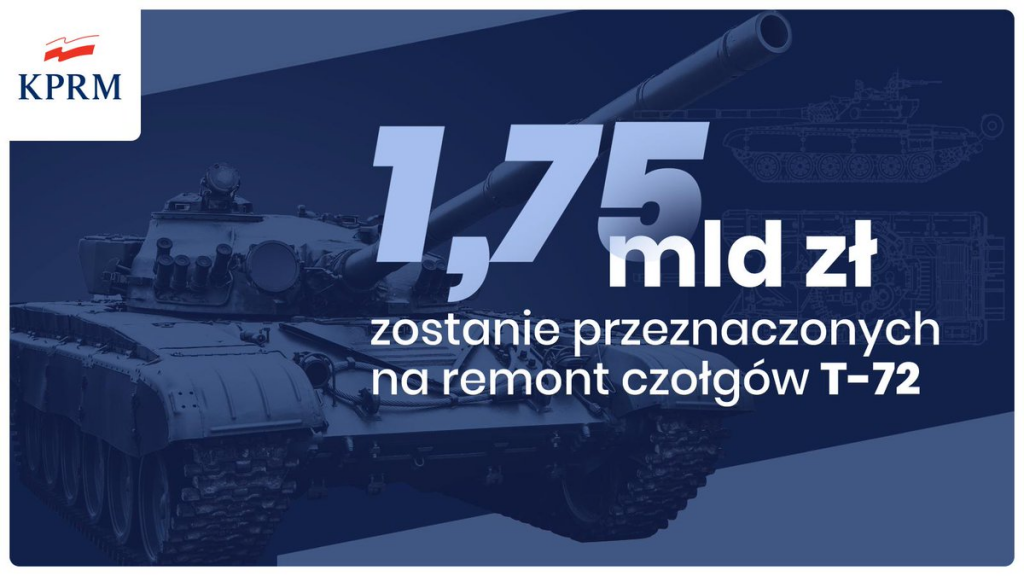 W gliwickim Bumarze-Łabędy modernizowane będą dla polskiej armii czołgi T-72. Umowa podpisana dzisiaj przez szefa resortu obrony to 1,75 mld złotych (fot.KPRM)