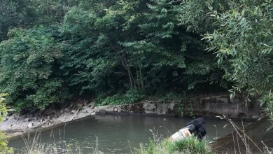 Śląskie: Samochód wpadł do rzeki, a kierowca... zniknął! [ZDJĘCIA] (fot. OSP Rybarzowice)