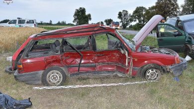 14-latek za kierownicą Passata! Niestety - skończyło się to tragicznie. W samochodowym wypadku zginęła jego 14-letnia pasażerka (fot.policja)