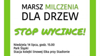 Marsz Milczenia Dla Drzew - stop wycince dziś w Parku Śląskim (fot.mat.prasowe)