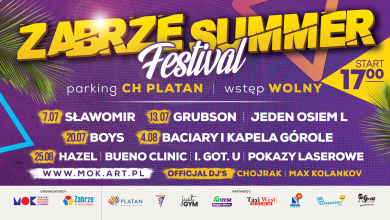 7 lipca rusza Zabrze Summer Festiwal! Na scenie Sławomir, GRUBSON i zespół BOYS!