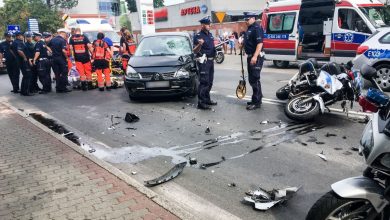 Zabezpieczał festiwal Pol’And’Rock. Policjant ranny w wypadku w Kostrzynie