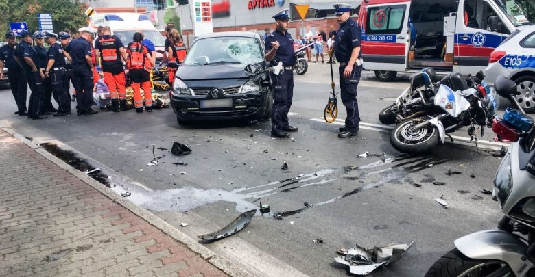 Zabezpieczał festiwal Pol’And’Rock. Policjant ranny w wypadku w Kostrzynie