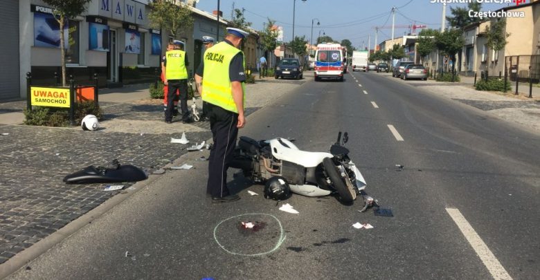 Śmiertelny wypadek w Częstochowie. Nie żyje 41-letni motocyklista (fot.KMP Częstochowa)
