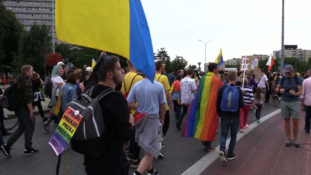 Na Marszu Równości oprócz tęczowych pojawiły się także śląskie flagi
