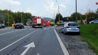 Tragiczny wypadek w Ustroniu. Nie żyje 23-letni motocyklista (fot.KPP Cieszyn)