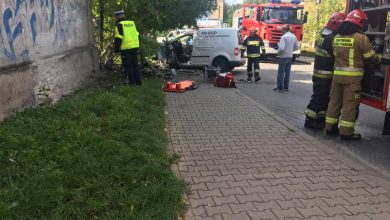 Dąbrowa Górnicza: Wypadek samochodowy. Na miejscu Lotnicze Pogotowie Ratunkowe (fot. Dąbrowa Górnicza 112)